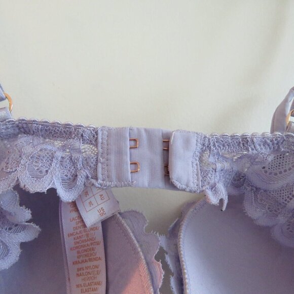 SAVAGE X FENTY Not Sorry Unlined Lace Balconette Bra in Purple Lavender Size 32C - Picture 7 of 14